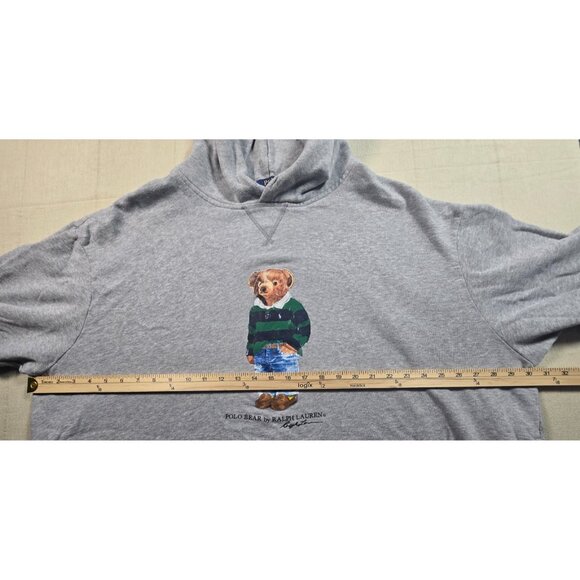 Polo Ralph Lauren Polo Bear Rugby Hoodie Men’s 3XL Gray Pullover Preppy Iconic - Picture 11 of 16